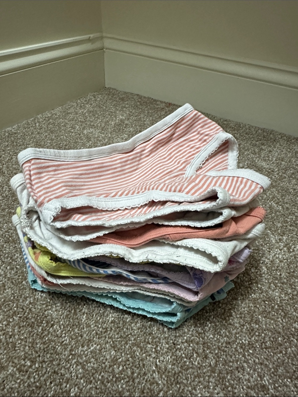 GAP Pink Striped Kids Underwear (18) - Soft Cotton Briefs 4-5Y